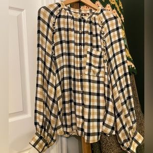 Pilcro Button/Ruffle Shirt